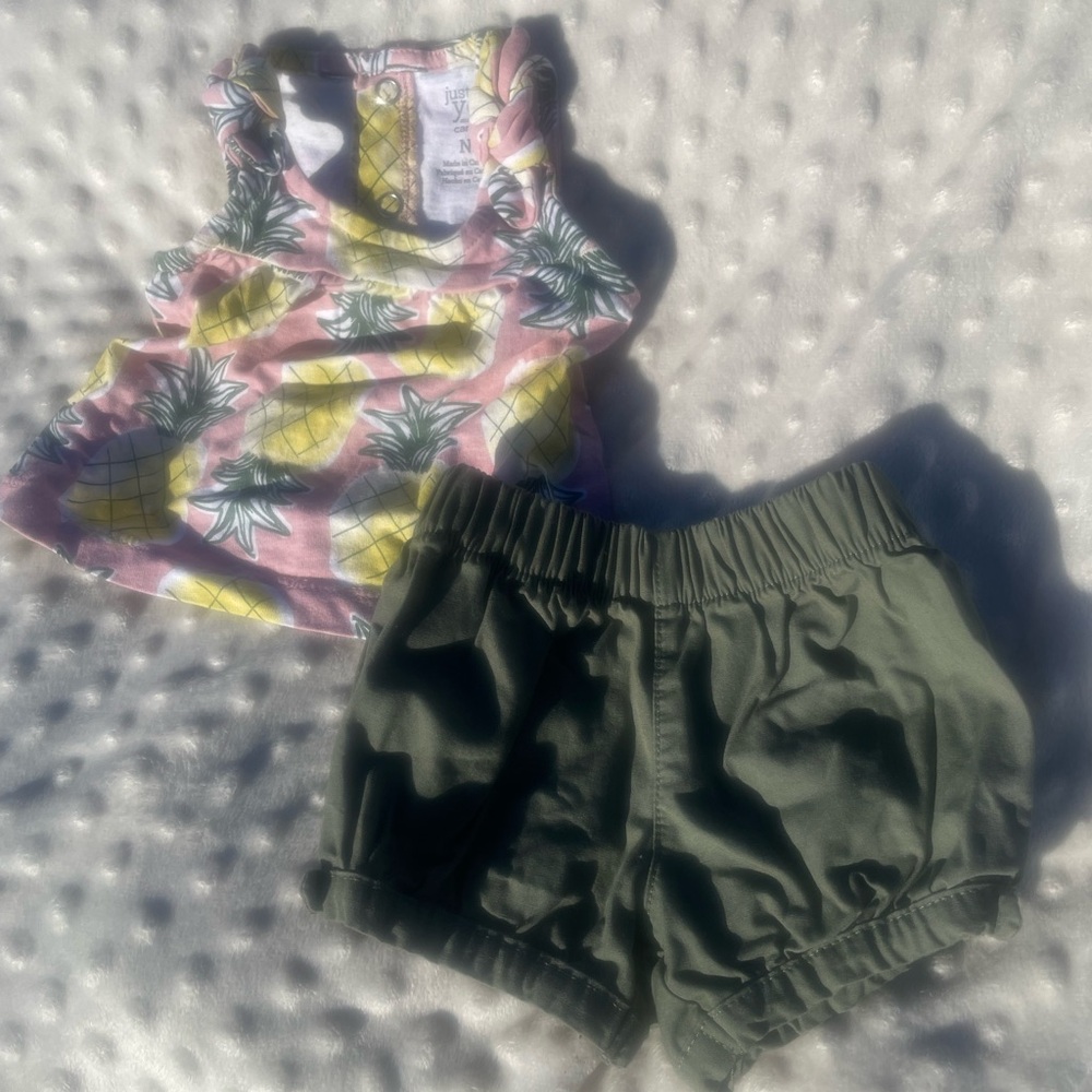Carter's Pink and Green Pineapple Kids Matching Set